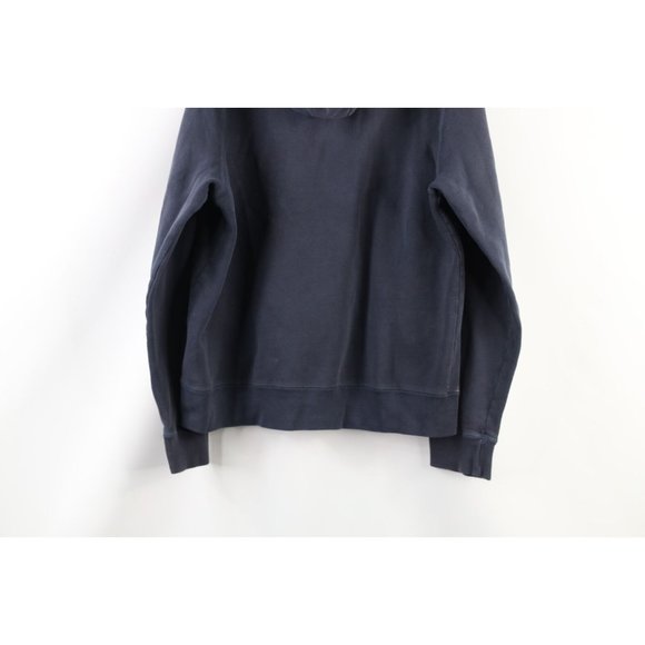 Vintage Abercrombie & Fitch Mens Small Faded Spell Out Heavyweight Hoodie Blue - Picture 11 of 11